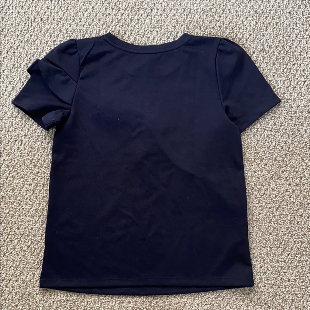 Ann Taylor short sleeve with ruffle front XS NWT - Picture 3 of 3